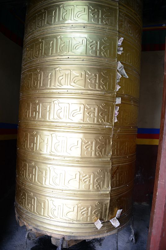06 Large Prayer Wheel At Rong Pu Monastery Between Rongbuk And Mount Everest North Face Base Camp In Tibet